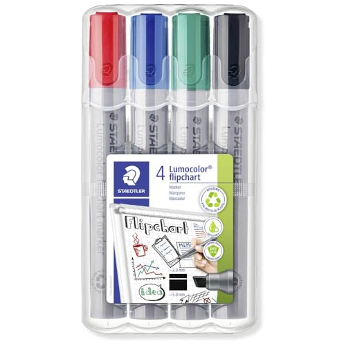 Staedtler Flipchartmarker Lumocolor® flipchart marker 356 B Rot, Blau, Grün, Schwarz 1 Set Staedtler Flipchartmarker Lumocolor® flipchart marker 356 B Rot, Blau, Grün, Schwarz 1 Set von Staedtler
