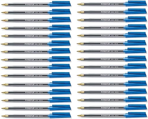 Staedtler Kugelschreiber, 0,5 mm, 430 Stück, glatt, blaue Tinte, 30 Stück von Staedtler