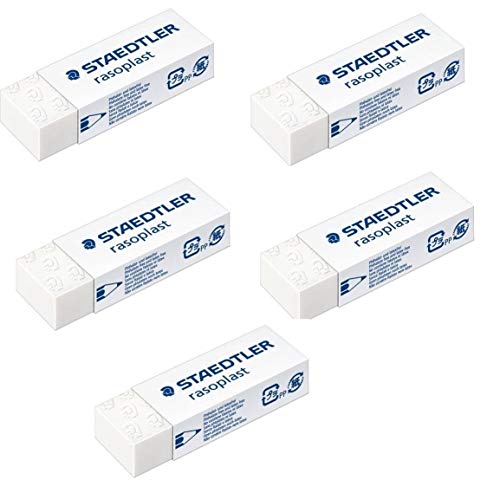 Staedtler Large Rasoplast Pencil Eraser (526 B20) Pack of 5 Erasers von Staedtler