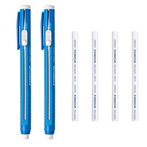 Staedtler Mars Kunststoff Stick Radiergummi 528 50 Set mit Nachfüllungen - 2 x Radiergummihalter, 4 x Nachfüllungen - 6 Stück Staedtler Mars Kunststoff Stick Radiergummi 528 50 Set mit Nachfüllungen - 2 x Radiergummihalter, 4 x Nachfüllungen - 6 Stück von STAEDTLER