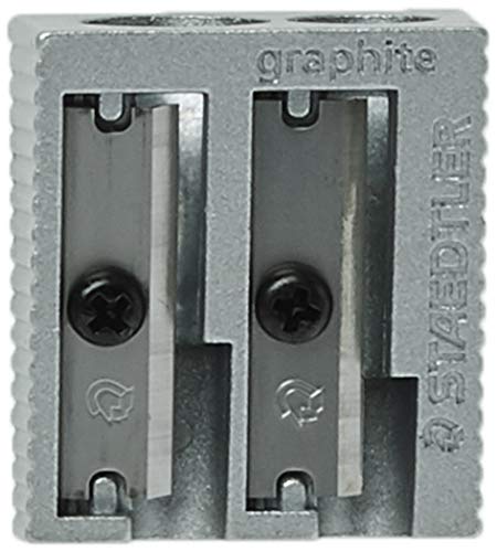 Staedtler Metal Sharpener, Double Hole for Pencils and Colored Pencils, 1-Each (510 20BK) by Staedtler von Staedtler