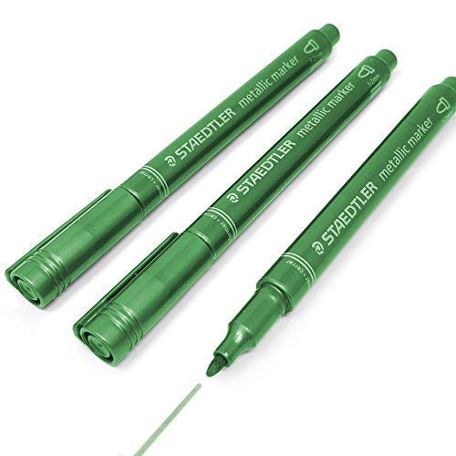 Staedtler Metallic-Marker, kugelförmige Spitze, 1-2 mm, Grün, 3 Stück Staedtler Metallic-Marker, kugelförmige Spitze, 1-2 mm, Grün, 3 Stück von Staedtler