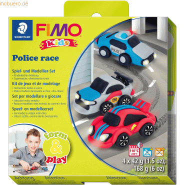 Staedtler Modelliermasse Fimo Kids Form & Play -Police Race- 4x42g von Staedtler