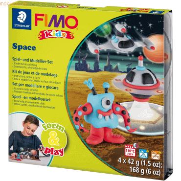 Staedtler Modelliermasse Fimo Kids Form & Play -space- 4x42g von Staedtler