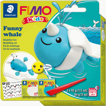 Staedtler Modelliermasse Fimo Kids Kunststoff Set -Funny Whale- 2x42g Staedtler Modelliermasse Fimo Kids Kunststoff Set -Funny Whale- 2x42g von Staedtler