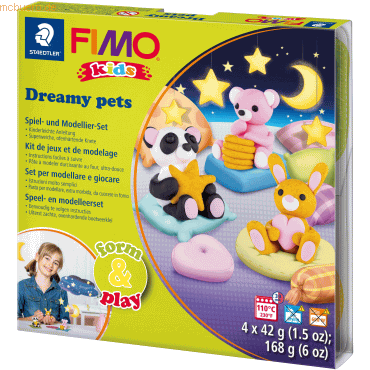 Staedtler Modelliermasse Fimo Kids form&play -dreamy- 4x42g von Staedtler