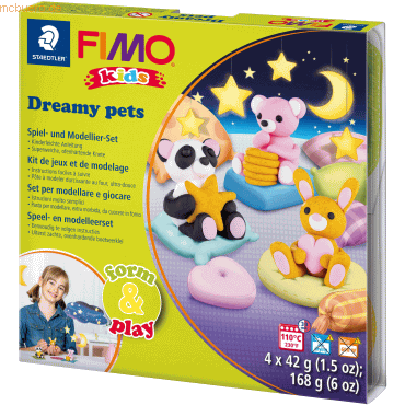 Staedtler Modelliermasse Fimo Kids form&play -dreamy- 4x42g Staedtler Modelliermasse Fimo Kids form&play -dreamy- 4x42g von Staedtler