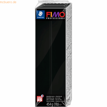 Staedtler Modelliermasse Fimo Professional 454g schwarz Großblock von Staedtler