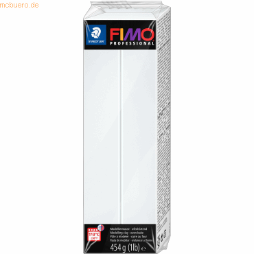 Staedtler Modelliermasse Fimo Professional 454g weiß Großblock von Staedtler