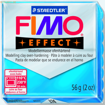 Staedtler Modelliermasse Fimo soft 56g blau transparent Staedtler Modelliermasse Fimo soft 56g blau transparent von Staedtler