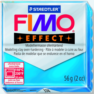 Staedtler Modelliermasse Fimo soft 56g blau transparent von Staedtler