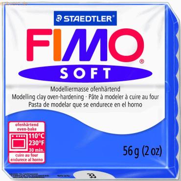 Staedtler Modelliermasse Fimo soft 56g brillantblau von Staedtler