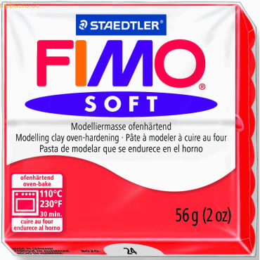 Staedtler Modelliermasse Fimo soft 56g indischrot von Staedtler