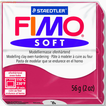 Staedtler Modelliermasse Fimo soft 56g kirschrot von Staedtler
