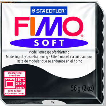 Staedtler Modelliermasse Fimo soft 56g schwarz von Staedtler
