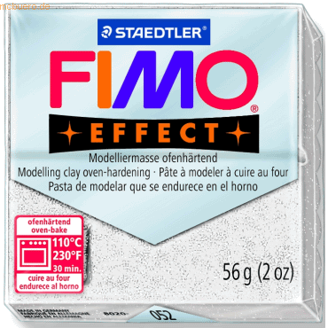 Staedtler Modelliermasse Fimo soft 56g weiß glitter von Staedtler