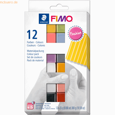 Staedtler Modelliermasse Fimo soft -Fashion Colours- sortiert 12x 25g von Staedtler
