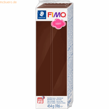 Staedtler Modelliermasse Fimo soft Kunststoff 454g schokolade Großbloc von Staedtler