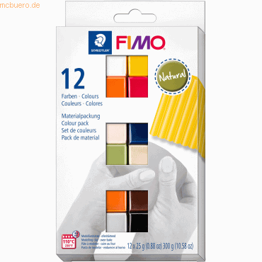 Staedtler Modelliermasse Fimo soft -Natural Colours- sortiert 12x 25g von Staedtler