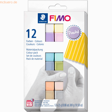 Staedtler Modelliermasse Fimo soft -Pastel Colours- sortiert 12x 25g von Staedtler