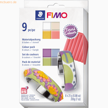 Staedtler Modelliermasse Fimo soft Trend Color Kunststoff -Armreif- 8x von Staedtler