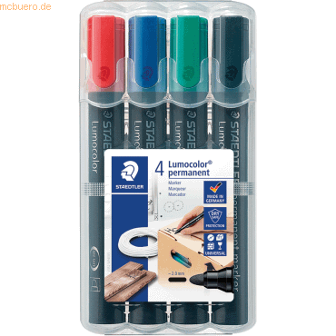 Staedtler Permanentmarker Lumocolor 2mm 4 Farben sortiert von Staedtler