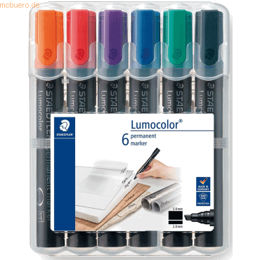 Staedtler Permanentmarker Lumocolor Aufstellbox VE=6 Stück von Staedtler