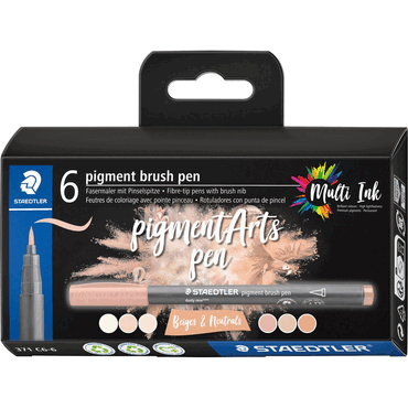 Staedtler Pigment brush pen Beiges & Neutrals 6 Stück Staedtler Pigment brush pen Beiges & Neutrals 6 Stück von Staedtler