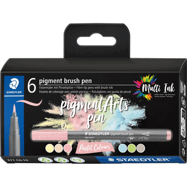 Staedtler Pigment brush pen Pastel Colours 6 Stück Staedtler Pigment brush pen Pastel Colours 6 Stück von Staedtler