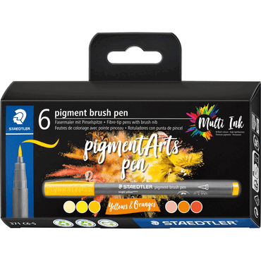 Staedtler Pigment brush pen Yellows & Oran 6 Stück Staedtler Pigment brush pen Yellows & Oran 6 Stück von Staedtler