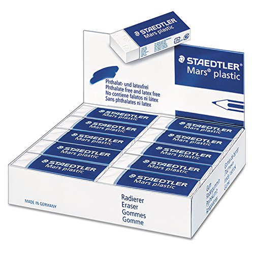 Staedtler Radiergummi Mars plastic 65x23x13 mm weiß von STAEDTLER