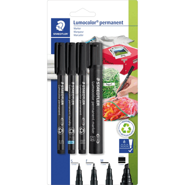Staedtler Schreibgeräteset Lumocolor permanent Marker 4 Marker von Staedtler