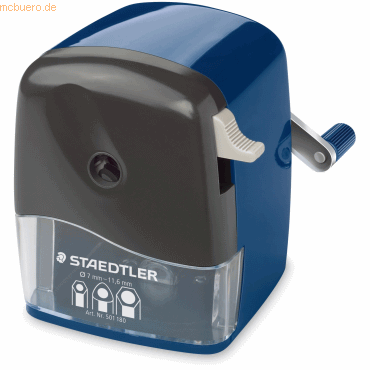 Staedtler Spitzmaschine mit Kurbel Kunststoff blau Staedtler Spitzmaschine mit Kurbel Kunststoff blau von Staedtler