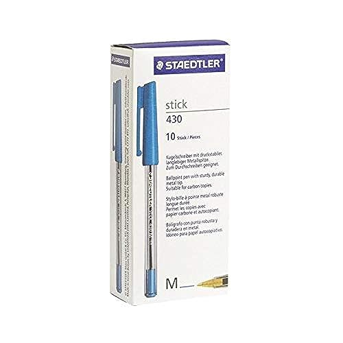 Staedtler Stick Kugelschreiber, Medium, Blau, 10 St ck Staedtler Stick Kugelschreiber, Medium, Blau, 10 St ck von STAEDTLER