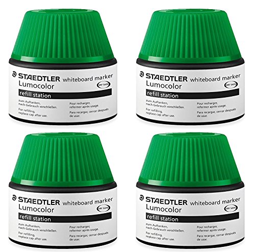 Staedtler Tinte fuer Marker Lumocolor refill station, 30 ml, (4 Stück, grün) von Staedtler