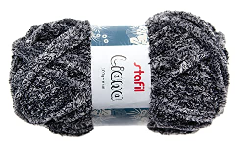 Stafil Wolle Liana 100g Schwarz/Grau Stafil Wolle Liana 100g Schwarz/Grau von Stafil