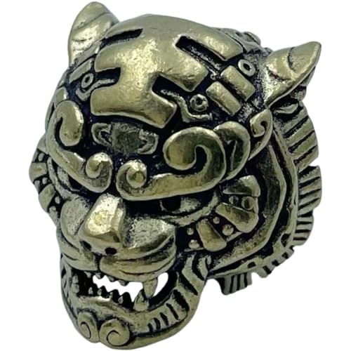 2 Stück Messing Paracord Messer Perlen Tigerkopf Anhänger Schlüsselanhänger Perle DIY Gewebt Paracord Lanyard Anhänger Behänge Zubehör 2 Stück Messing Paracord Messer Perlen Tigerkopf Anhänger Schlüsselanhänger Perle DIY Gewebt Paracord Lanyard Anhänger Behänge Zubehör von Stakee