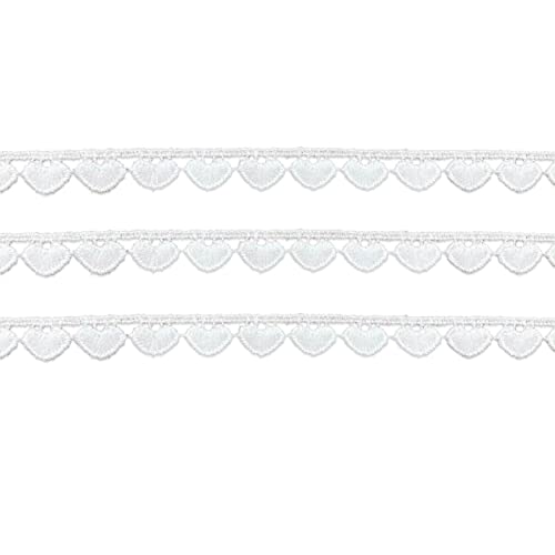 Herz Spitzenband Stickerei Spitzenverkleidung Ribbon Baumwoll Spitzenband Spitze Trimmen Für Handwerksnähgeschenke Verpackung von Stakee