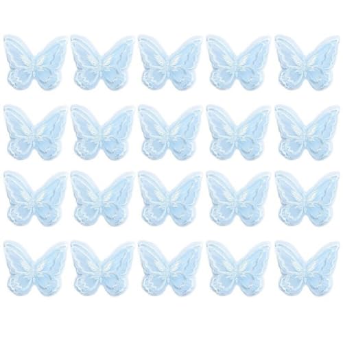 Spitze Schmetterling Applikat 24pcs Stickereie Schmetterlingsflecken Organza Schmetterlingsflecken Schmetterling Spitzenverkleidung Für Kleidung von Stakee