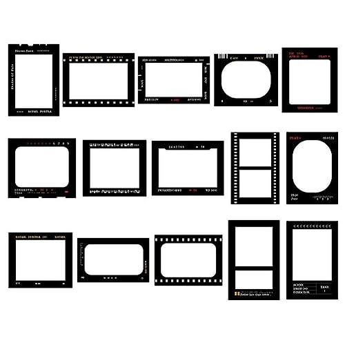 15pcs Verschiedene Fotorahmen Aufkleber Kamera Film Aufkleber Dekoratives Filmstrip -aufkleber Für Scrapbook Notebook Journals von Stakee