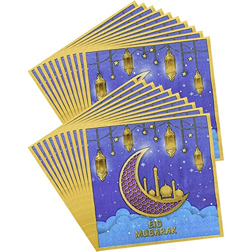 Stakee 20pcs Eid Mubarak Serviette Ramadan Dekorative Papier Servietten Ramadan Theme Servietten Eid -fitr Party Vorräte Stakee 20pcs Eid Mubarak Serviette Ramadan Dekorative Papier Servietten Ramadan Theme Servietten Eid -fitr Party Vorräte von Stakee