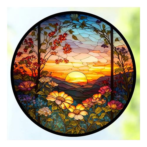 Stalente Diamond Painting Erwachsene Set Blume, 5D Diamond painting Stained Glass Sonnenblume, Rund Full Drill Diamond Painting for Home Wall Decoration Gift 30x30cm/12x12in von Stalente