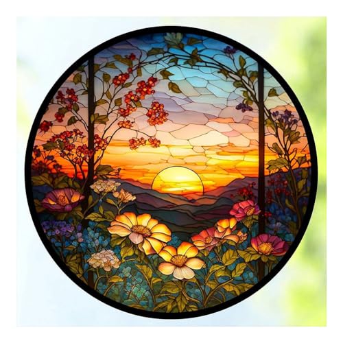 Stalente Diamond Painting Erwachsene Set Blume, 5D Diamond painting Stained Glass Sonnenblume, Rund Full Drill Diamond Painting for Home Wall Decoration Gift 30x30cm/12x12in von Stalente