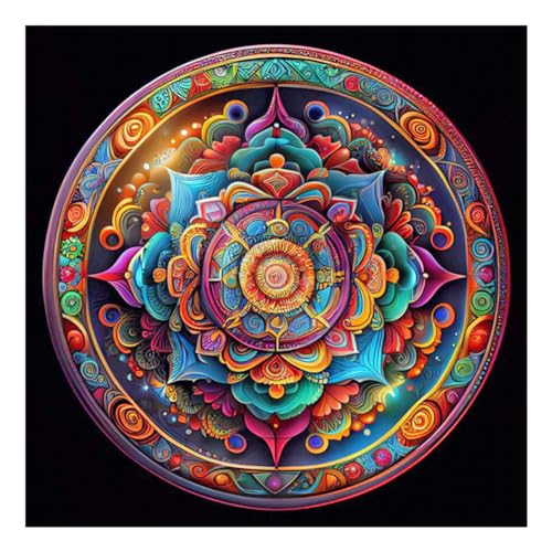 Stalente Diamond Painting Erwachsene Set Mandala, 5D DIY Diamond Art Kits for Beginners Rund Full Drill Diamond Painting for Home Wall Decoration Gift 30x30cm/12×12inch von Stalente