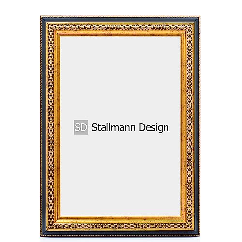 Stallmann Design Barockrahmen “FAME” | 60x70 cm | Gold-schwarz | Echtholz-Bilderrahmen antik | 80 andere Größen verfügbar | Fotorahmen aus Holz im Vintagestyle Stallmann Design Barockrahmen “FAME” | 60x70 cm | Gold-schwarz | Echtholz-Bilderrahmen antik | 80 andere Größen verfügbar | Fotorahmen aus Holz im Vintagestyle von Stallmann Design