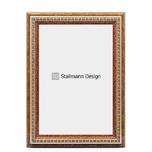 Stallmann Design Barockrahmen “FAME” | 70x100 cm | Braun | Echtholz-Bilderrahmen antik | 80 andere Größen verfügbar | Fotorahmen aus Holz im Vintagestyle von Stallmann Design