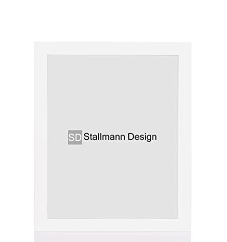 Stallmann Design Bilderrahmen 15x21 cm (DIN A5) weiß Holz mit Acrylglas Rahmen-Breite 40mm Posterrahmen Wechselrahmen von Stallmann Design