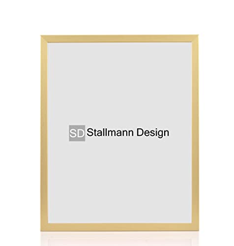 Stallmann Design Bilderrahmen 24x28 cm gold Holz mit Acrylglas Rahmen-Breite 20mm Posterrahmen Wechselrahmen von Stallmann Design