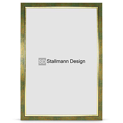 Stallmann Design Bilderrahmen my Frames 10x15 cm gold gewischt Rahmen fuer Dina 4 und 60 andere Formate Fotorahmen Wechselrahmen aus Holz MDF mehrere Farben wählbar Frame für Foto oder Bilder von Stallmann Design