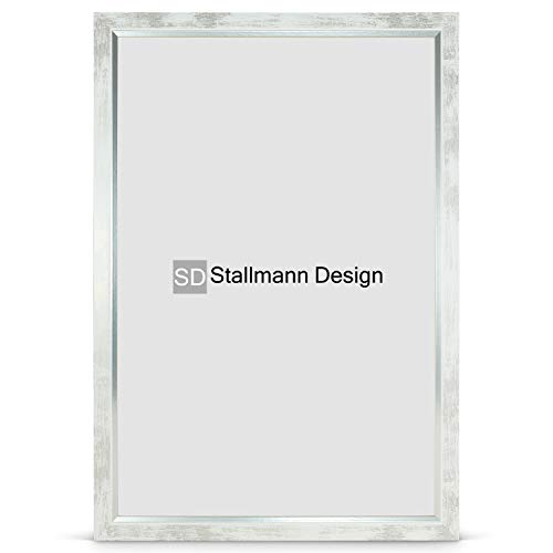Stallmann Design Bilderrahmen my Frames 50x70 Puzzleformat cm weiss gewischt Rahmen fuer Dina 4 und 60 andere Formate Fotorahmen Wechselrahmen aus Holz MDF von Stallmann Design